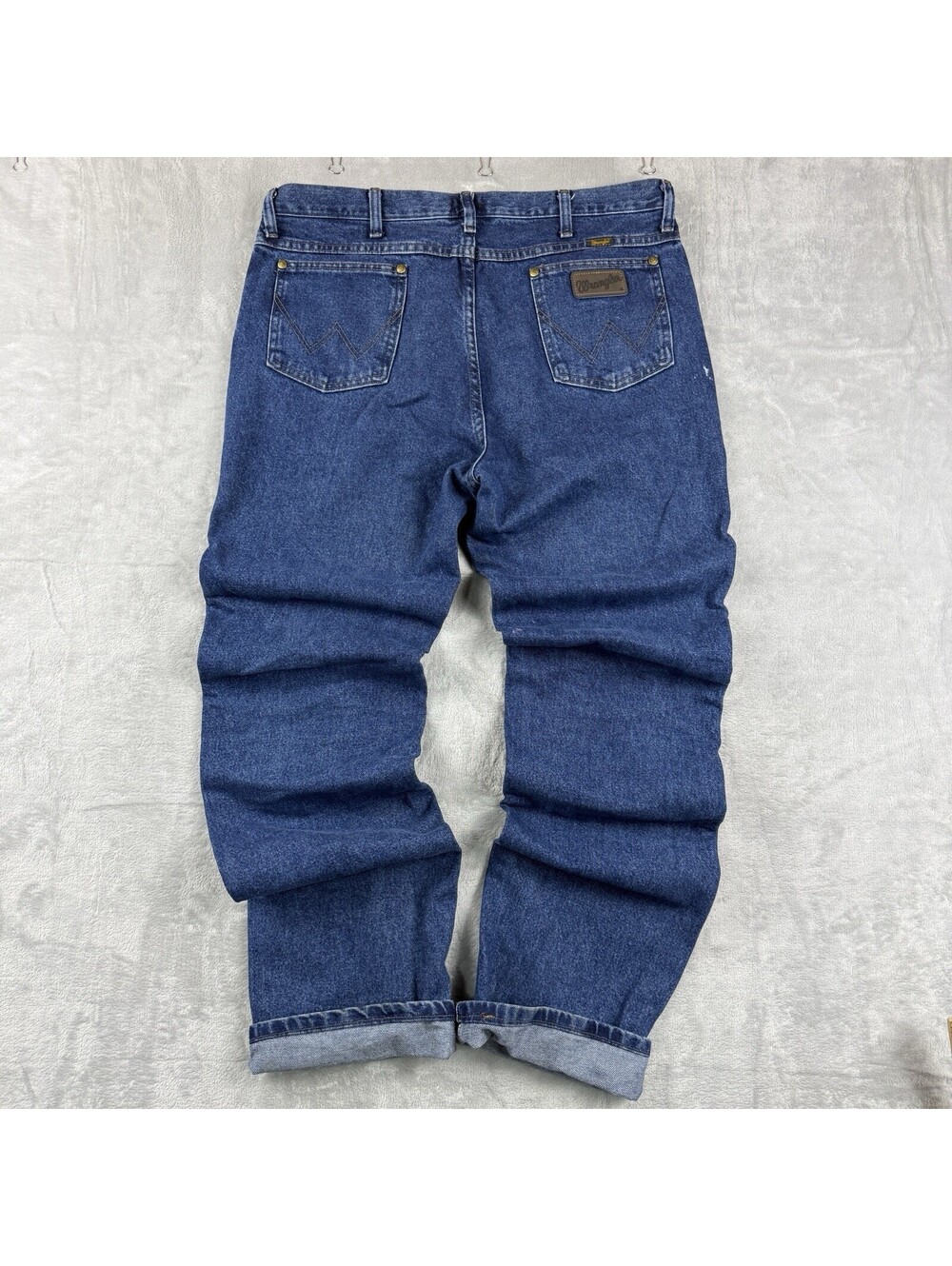 VTG Wrangler Men’s 36x36 Blue Denim Jeans Classic Straight Leg Western Cowboy
